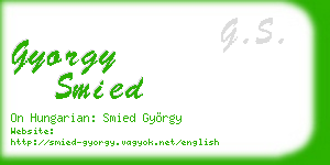 gyorgy smied business card